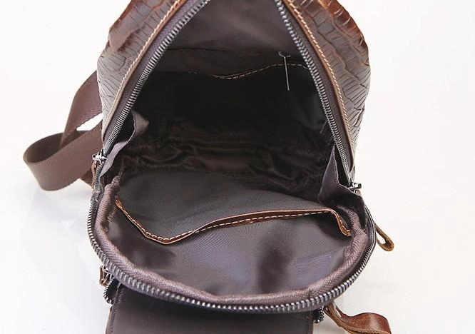 Cool Sling Bag Mens One Strap Backpack Leather Crossbody Backpack For Men