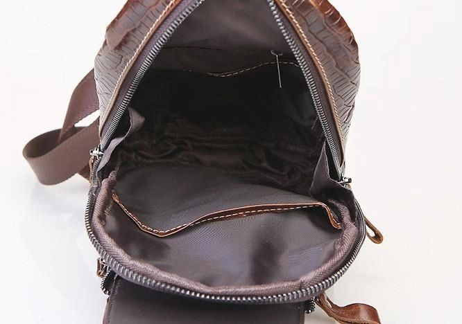 Cool Sling Bag Mens One Strap Backpack Leather Crossbody Backpack For Men