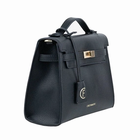 CRISTINAEFFE Black Artificial Leather Crossbody Women's Bag