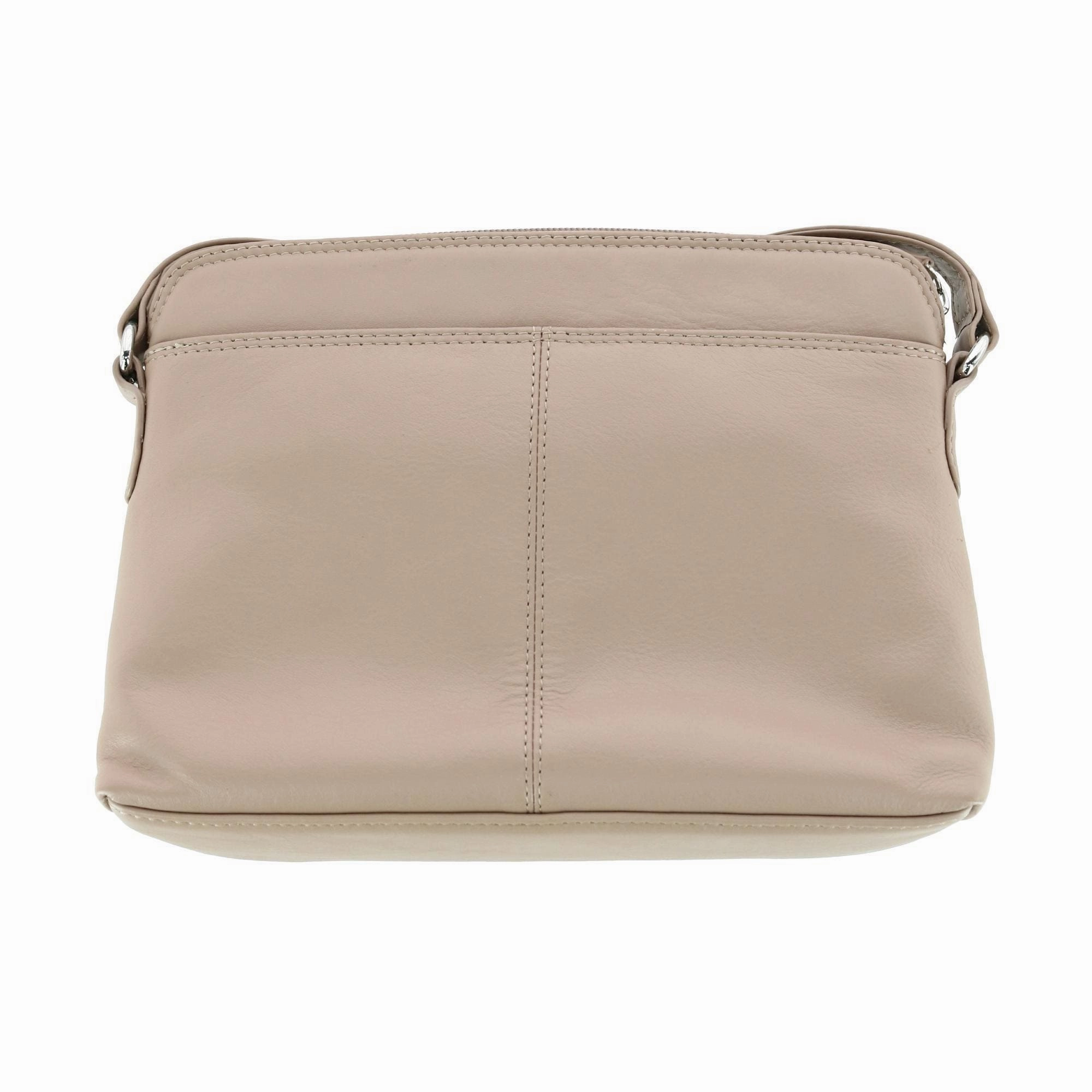 CTM Women's Leather Shoulder Bag Purse with Side Organizer