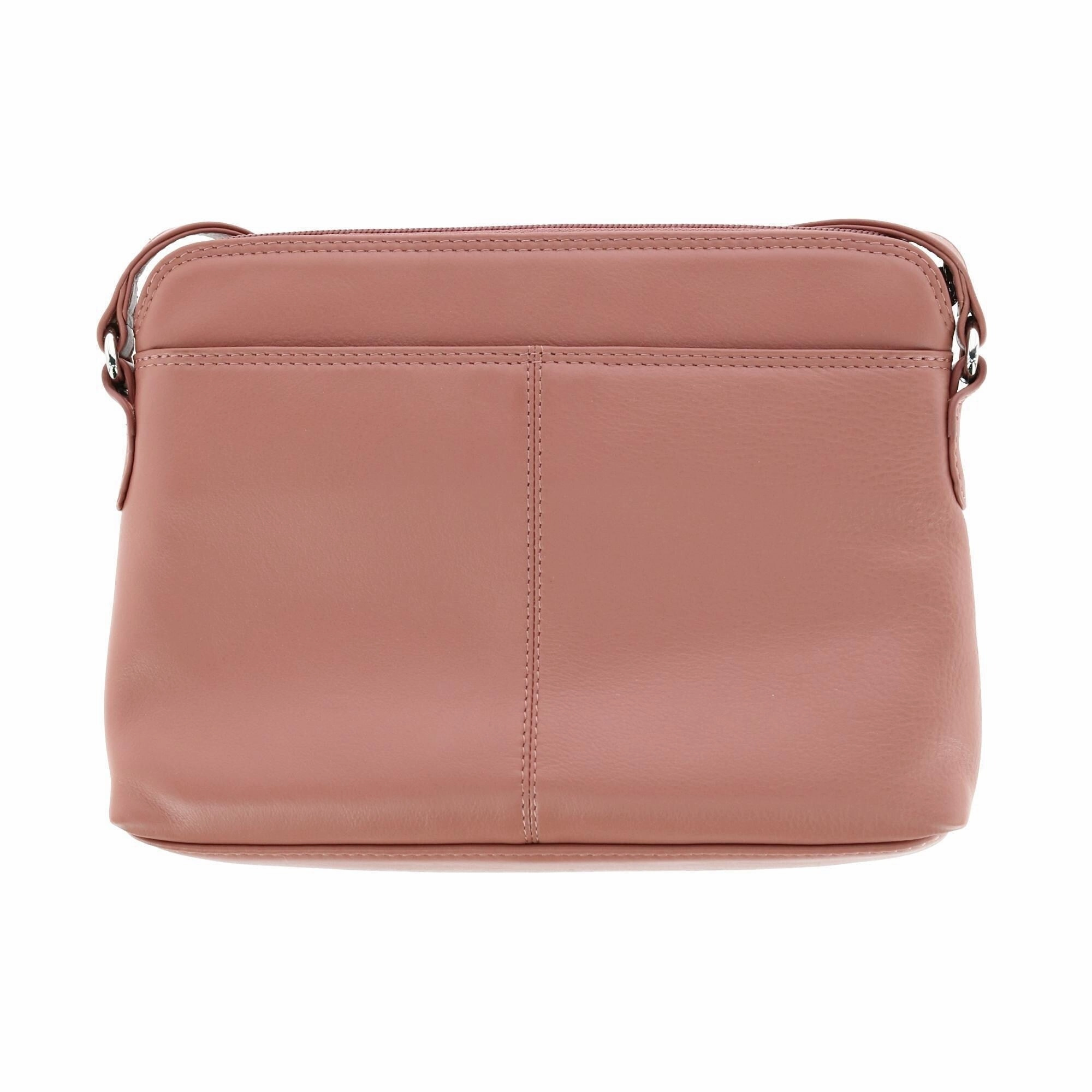 CTM Women's Leather Shoulder Bag Purse with Side Organizer