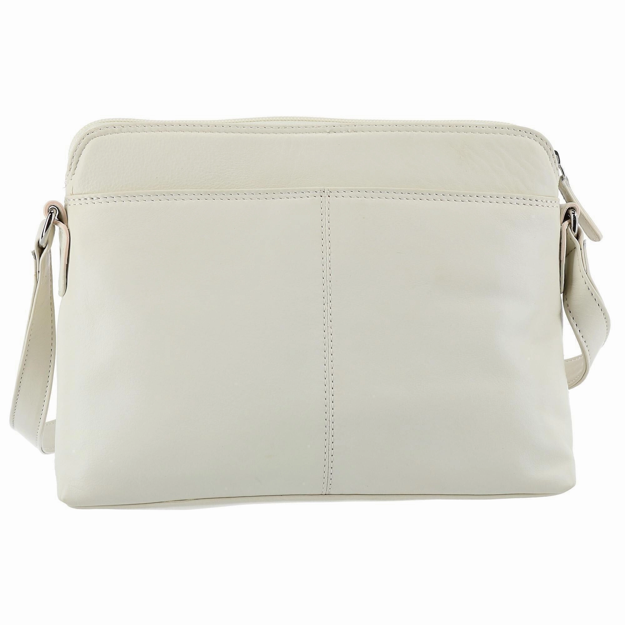 CTM Women's Leather Shoulder Bag Purse with Side Organizer
