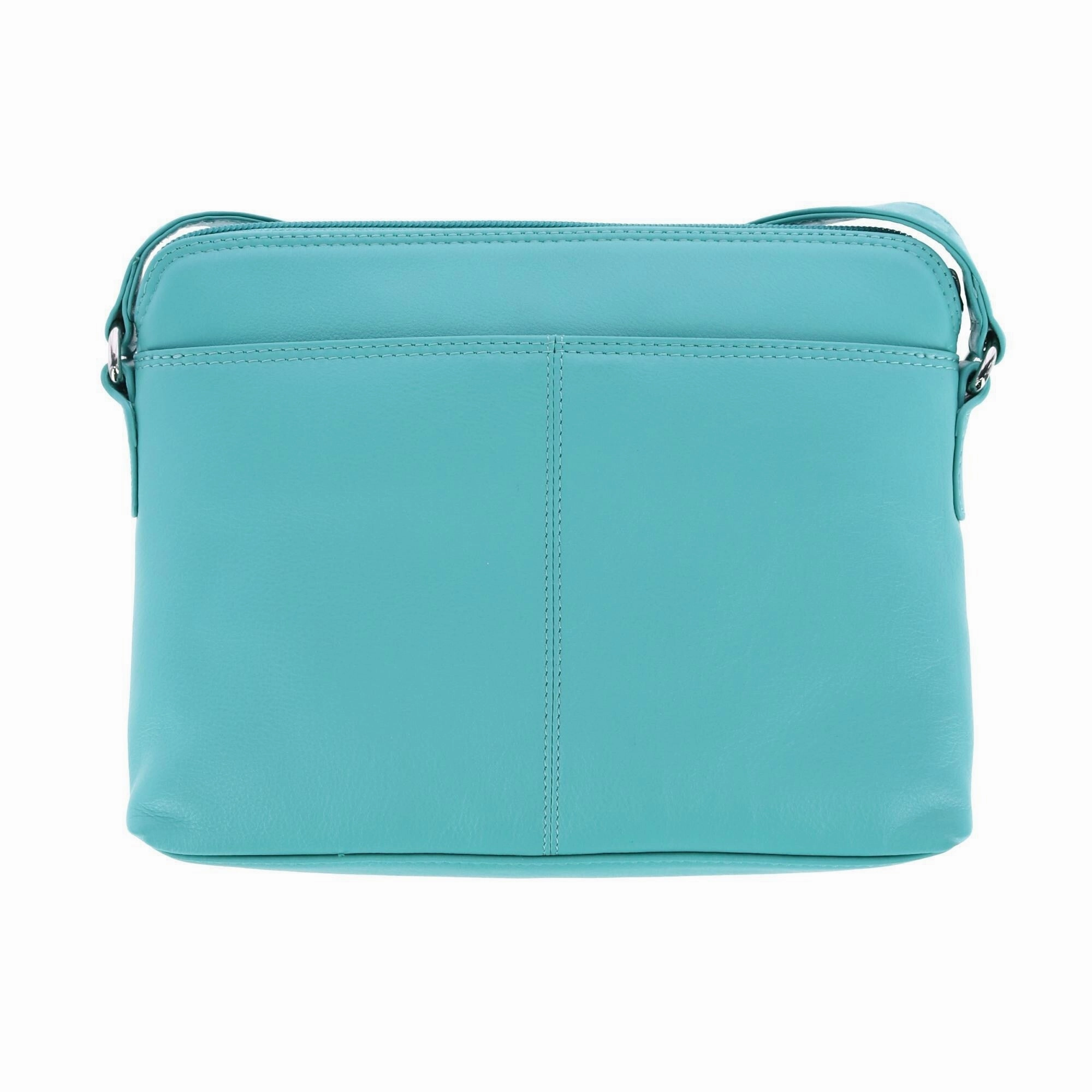 CTM Women's Leather Shoulder Bag Purse with Side Organizer