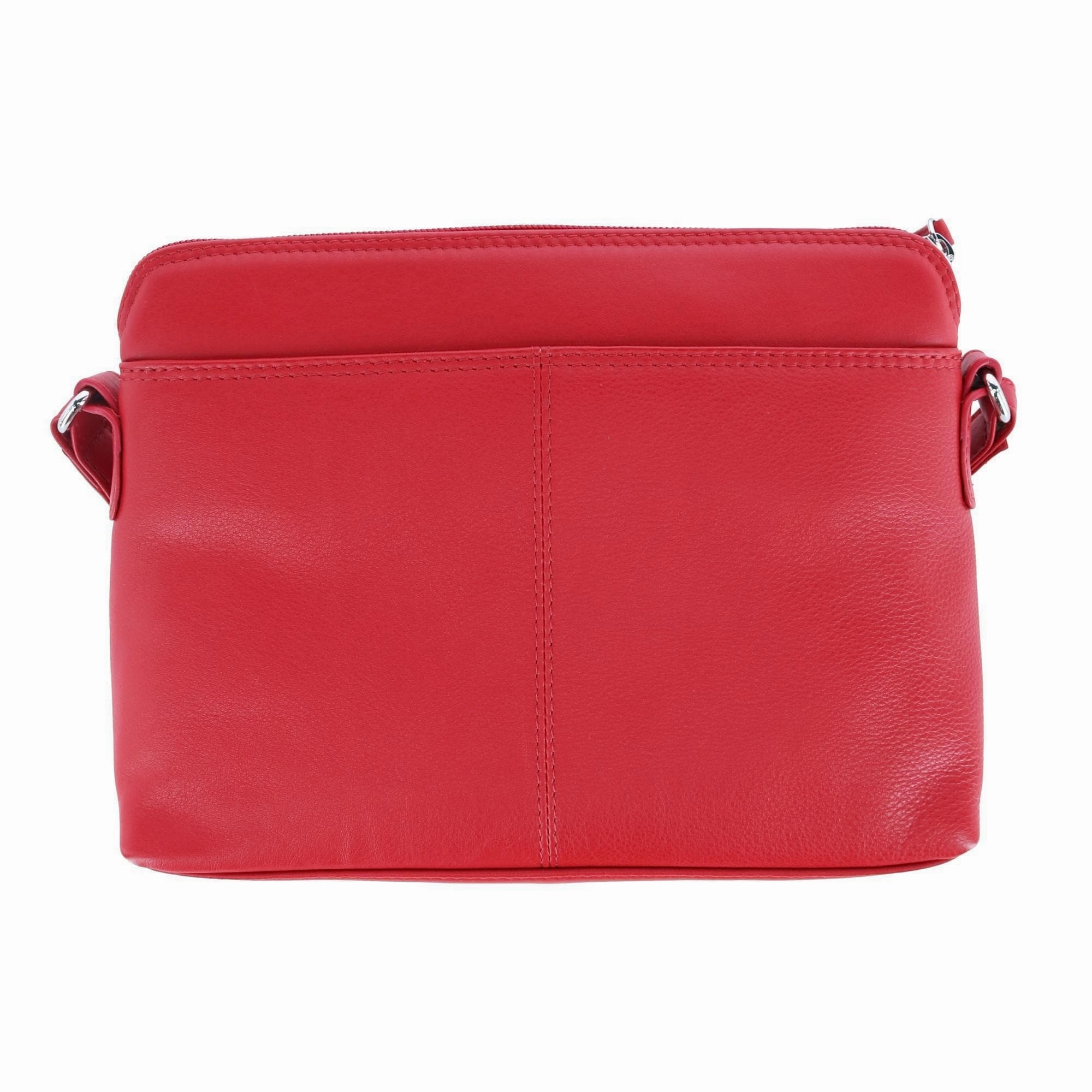 CTM Women's Leather Shoulder Bag Purse with Side Organizer