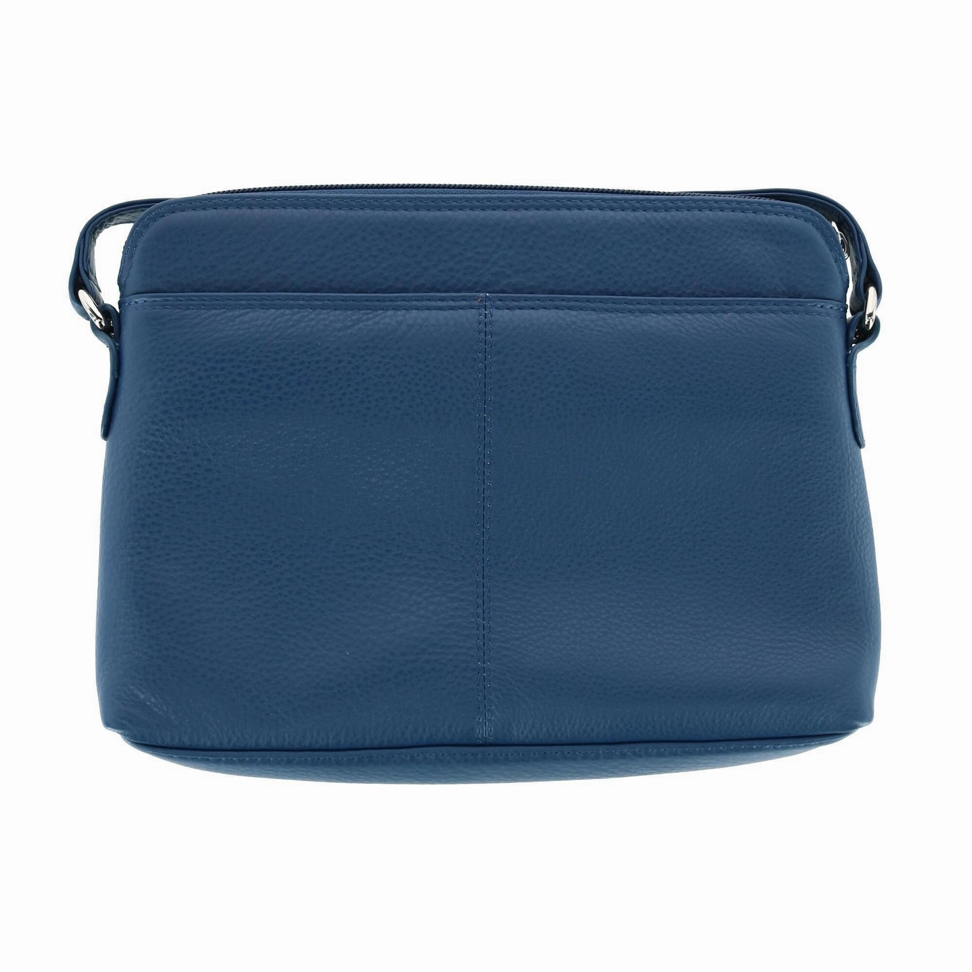 CTM Women's Leather Shoulder Bag Purse with Side Organizer