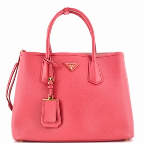Cuir Double Tote Saffiano Leather Medium