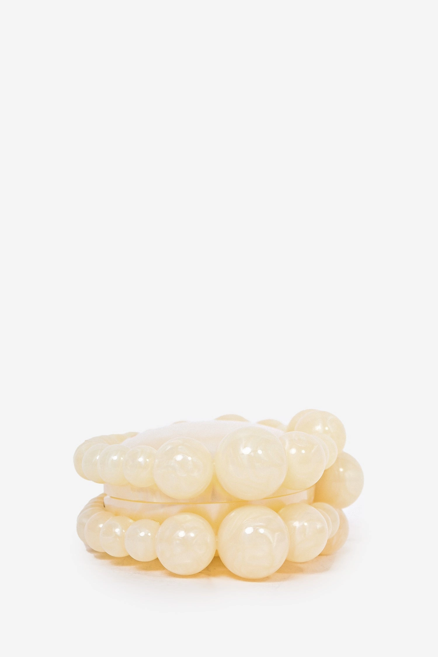 Cult Gaia White Marble Acrylic Clutch