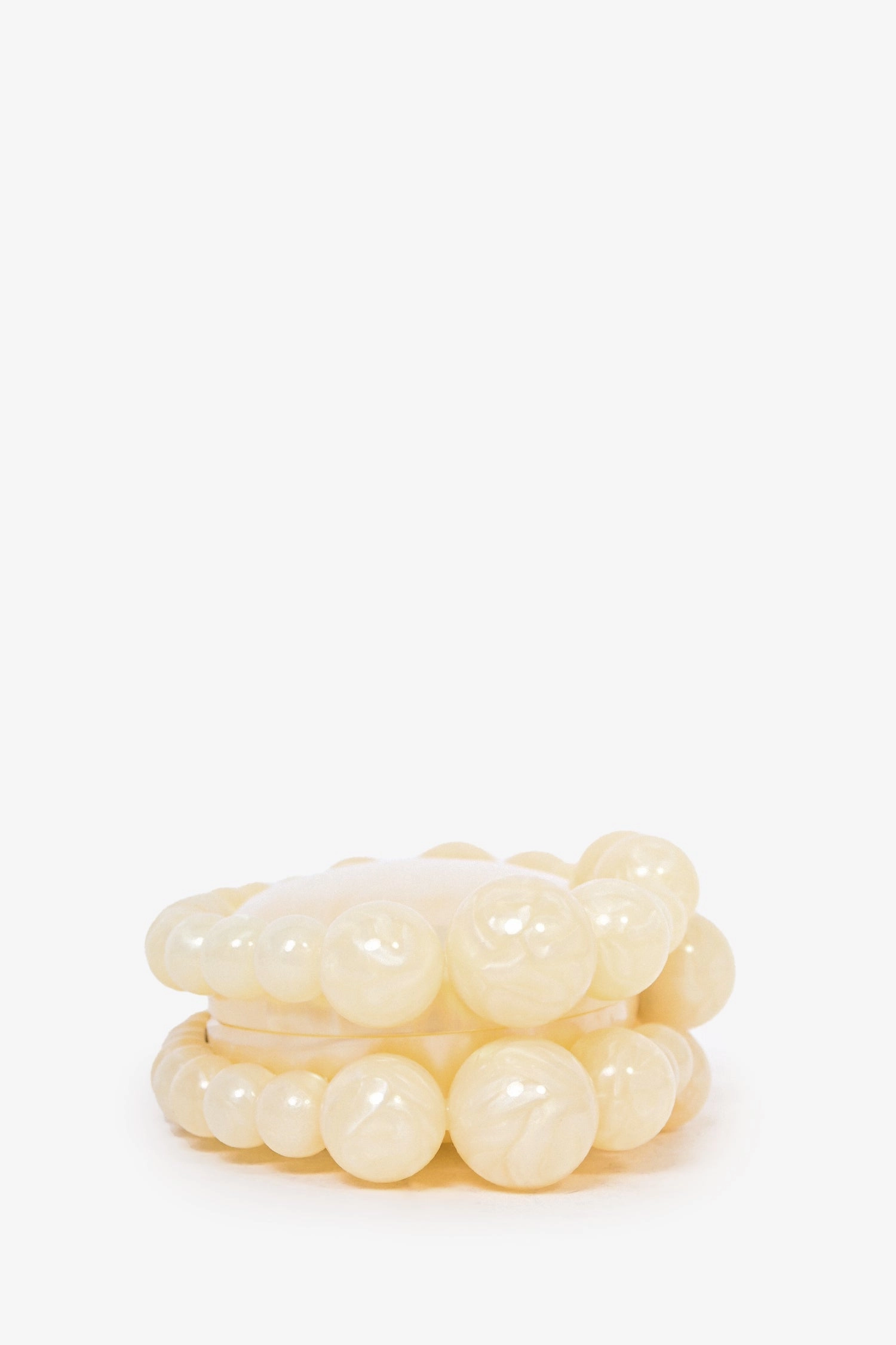 Cult Gaia White Marble Acrylic Clutch