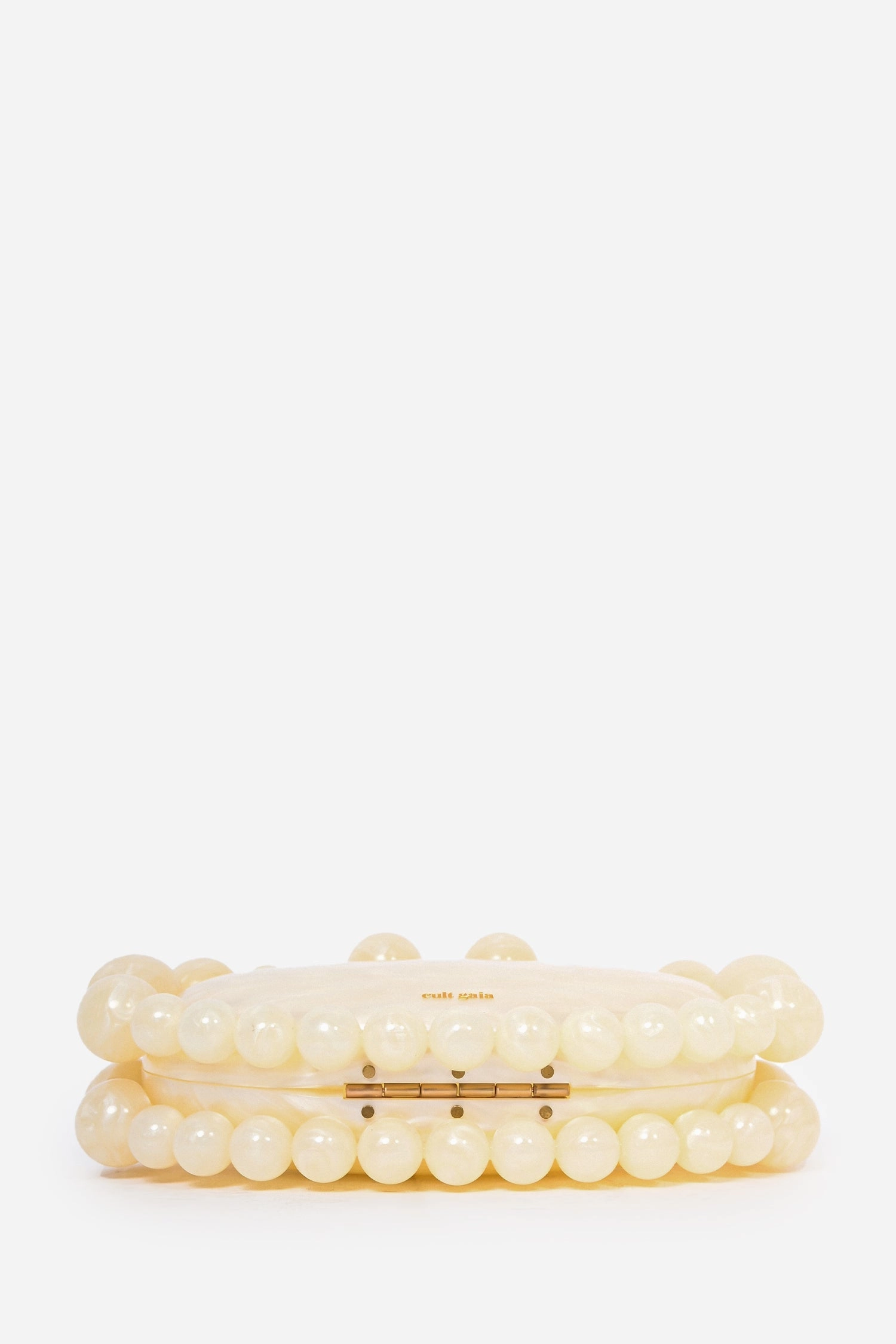 Cult Gaia White Marble Acrylic Clutch