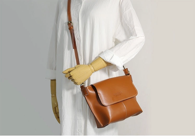 Cute Black LEATHER Side Bag Handmade WOMEN Black Crossbody BAG Phone Purse FOR WOMEN