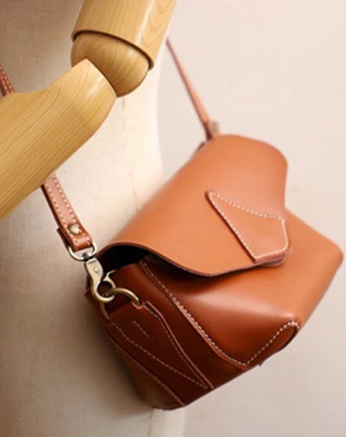Cute Black LEATHER WOMEN Small SHOULDER BAG Handmade Small Crossbody Purse FOR WOMEN