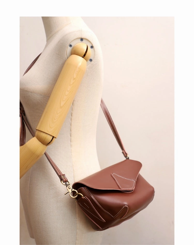 Cute Black LEATHER WOMEN Small SHOULDER BAG Handmade Small Crossbody Purse FOR WOMEN