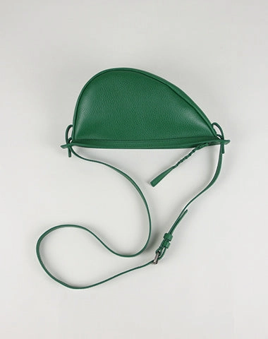Cute Black Leather Womens Sling Bag Shoulder Bag Crossbody Saddle Bag for Women