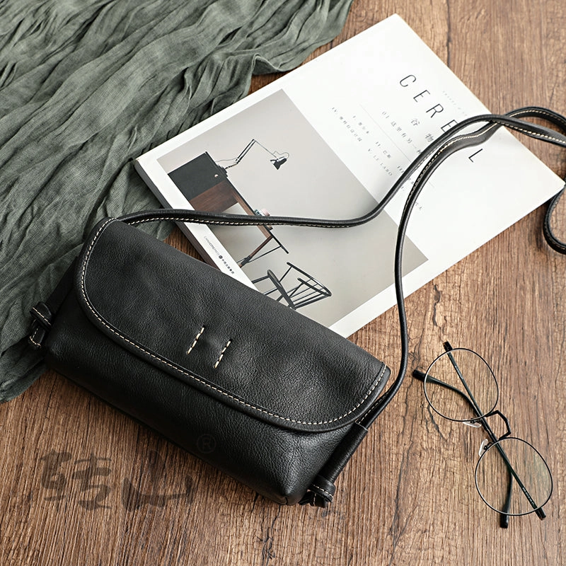Cute Coffee Leather Small Crossbody bag for Women Leather Small Shoulder Bag for Women
