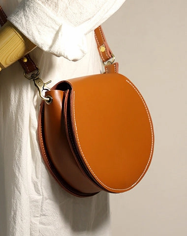 Cute Green LEATHER Around Side Bag Handmade WOMEN Circle Crossbody BAG Phone Purse FOR WOMEN