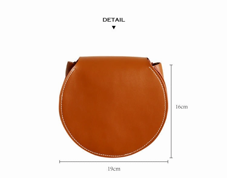 Cute Green LEATHER Around Side Bag Handmade WOMEN Circle Crossbody BAG Phone Purse FOR WOMEN