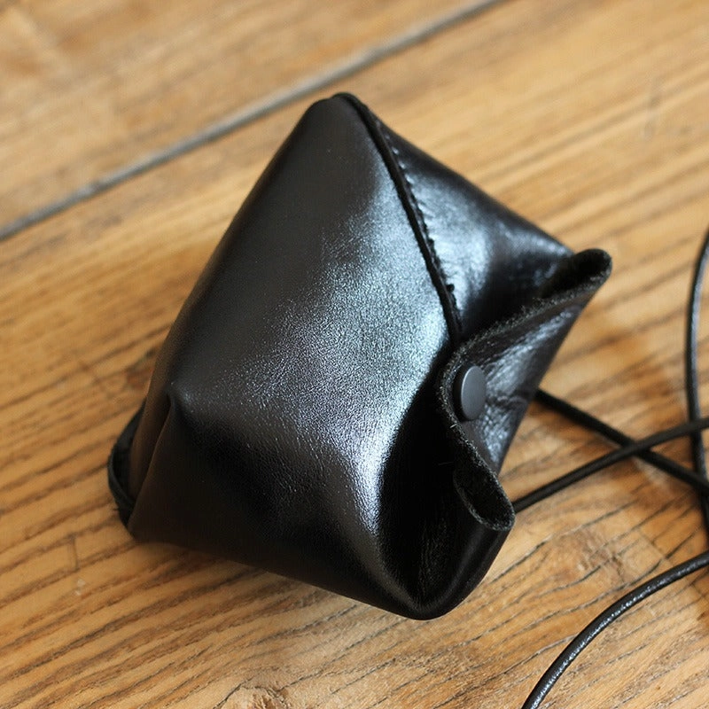Cute LEATHER Mini Side Bag Brown Handmade WOMEN Crossbody BAG Phone Purse FOR WOMEN