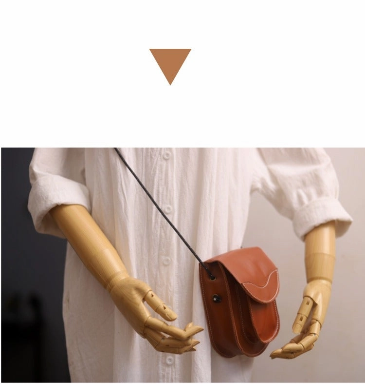 Cute LEATHER Saddle Side Bag WOMEN Black SHOULDER BAG Small Crossbody Purse FOR WOMEN