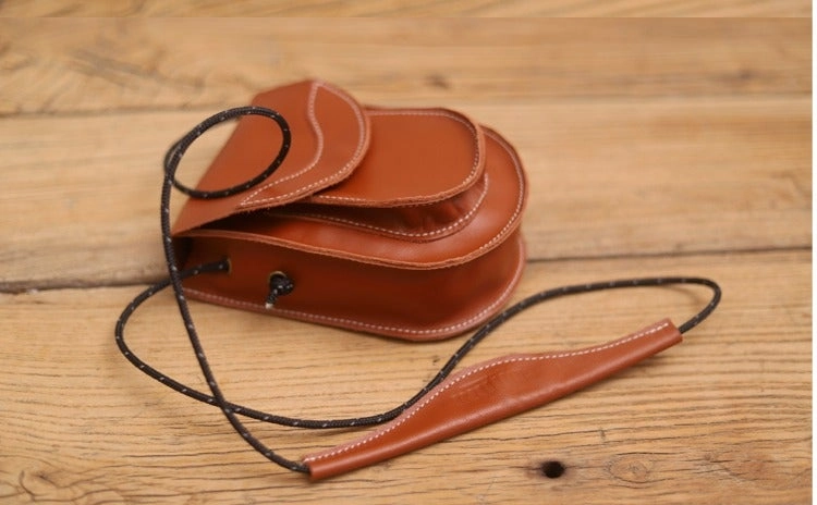 Cute LEATHER Saddle Side Bag WOMEN Black SHOULDER BAG Small Crossbody Purse FOR WOMEN