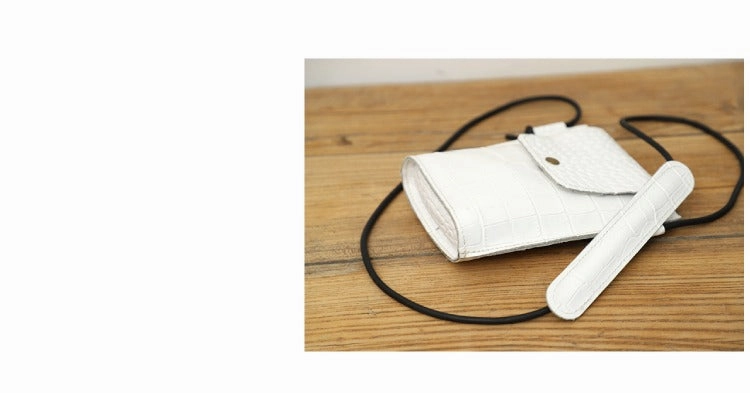 Cute LEATHER Small Side Bag Camel Crocodile Pattern WOMEN Crossbody BAG Purse FOR WOMEN