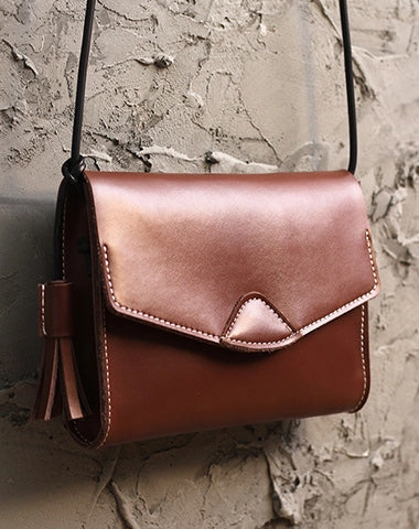 Cute White LEATHER Flip Side Bag Handmade WOMEN Envelope Crossbody BAG Purse FOR WOMEN