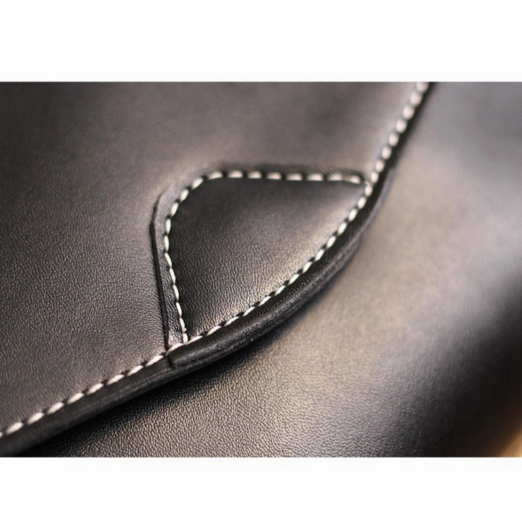 Cute White LEATHER Flip Side Bag Handmade WOMEN Envelope Crossbody BAG Purse FOR WOMEN