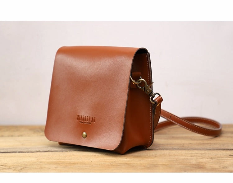 Cute White LEATHER Square Side Bag Handmade WOMEN Phone Crossbody BAG Purse FOR WOMEN
