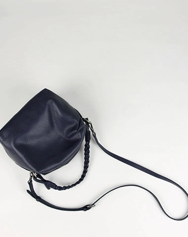 Cute Womens Gray Leather Handbag Purse Cube Leather Shoulder Bag Crossbody Purse for Ladies