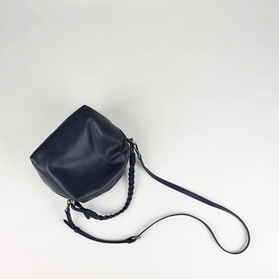 Cute Womens Gray Leather Handbag Purse Cube Leather Shoulder Bag Crossbody Purse for Ladies