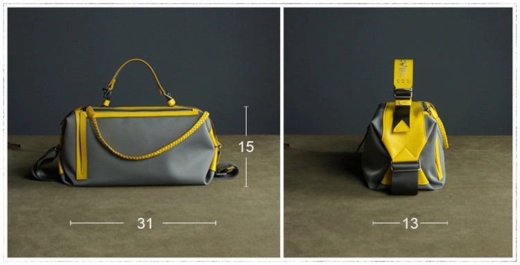 Cute Womens Khaki NYLON Handbag Purse Cube NYLON Shoulder Bag Crossbody Purse for Ladies