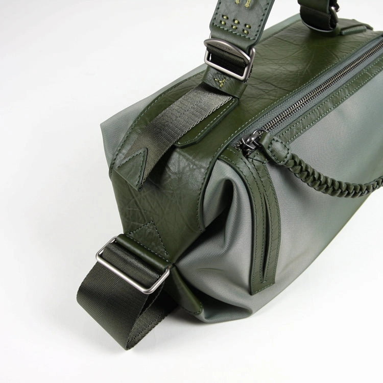 Cute Womens Khaki NYLON Handbag Purse Cube NYLON Shoulder Bag Crossbody Purse for Ladies