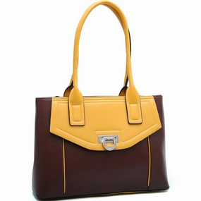 Dasein Classic Chic Two Tone Shoulder Bag