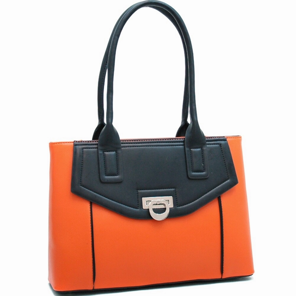 Dasein Classic Chic Two Tone Shoulder Bag