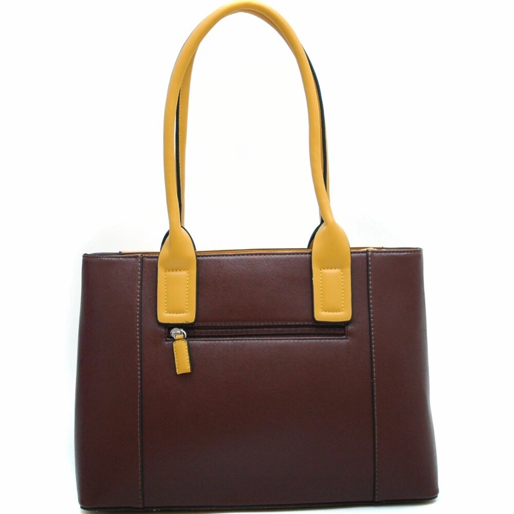 Dasein Classic Chic Two Tone Shoulder Bag