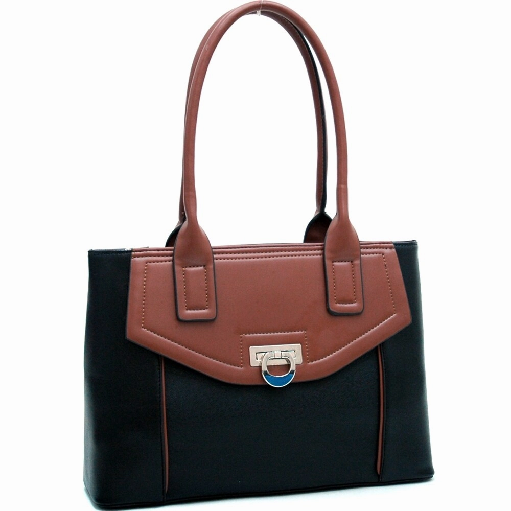 Dasein Classic Chic Two Tone Shoulder Bag
