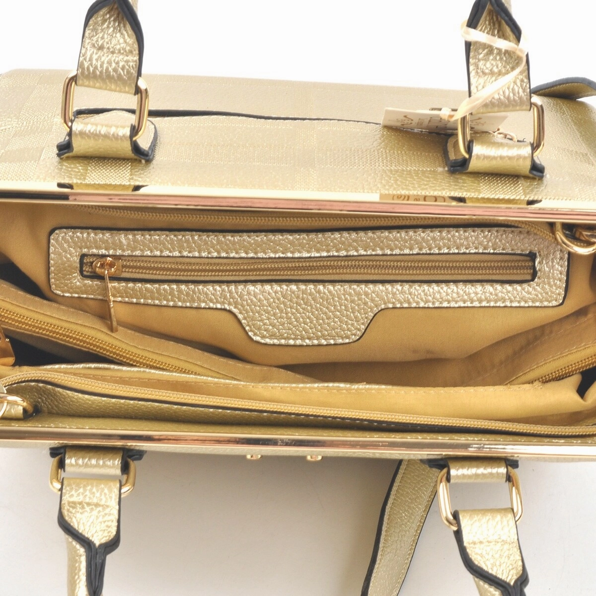Dasein Fashion Satchel Shoulder Bag Faux Leather Detachable Strap 15in W X 10in H