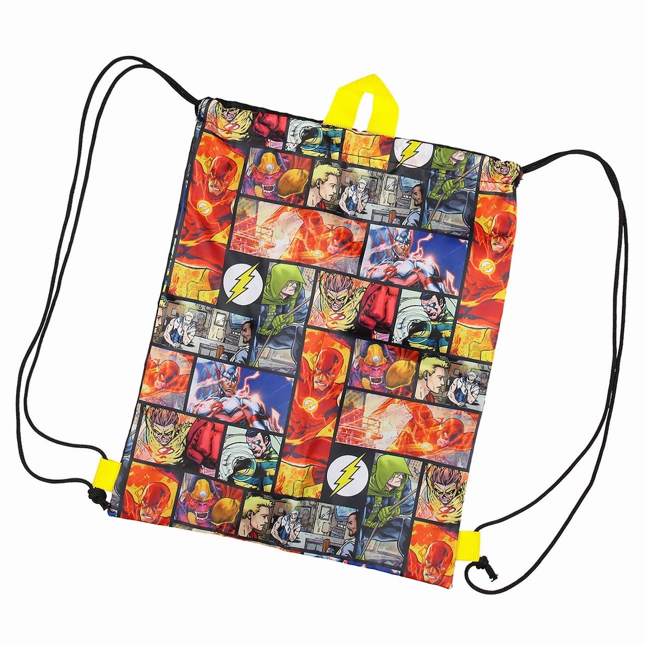 DC Comics The Flash 16" Backpack Cinch Bag Water Bottle Lunch Tote 5 Pc Set - One Size