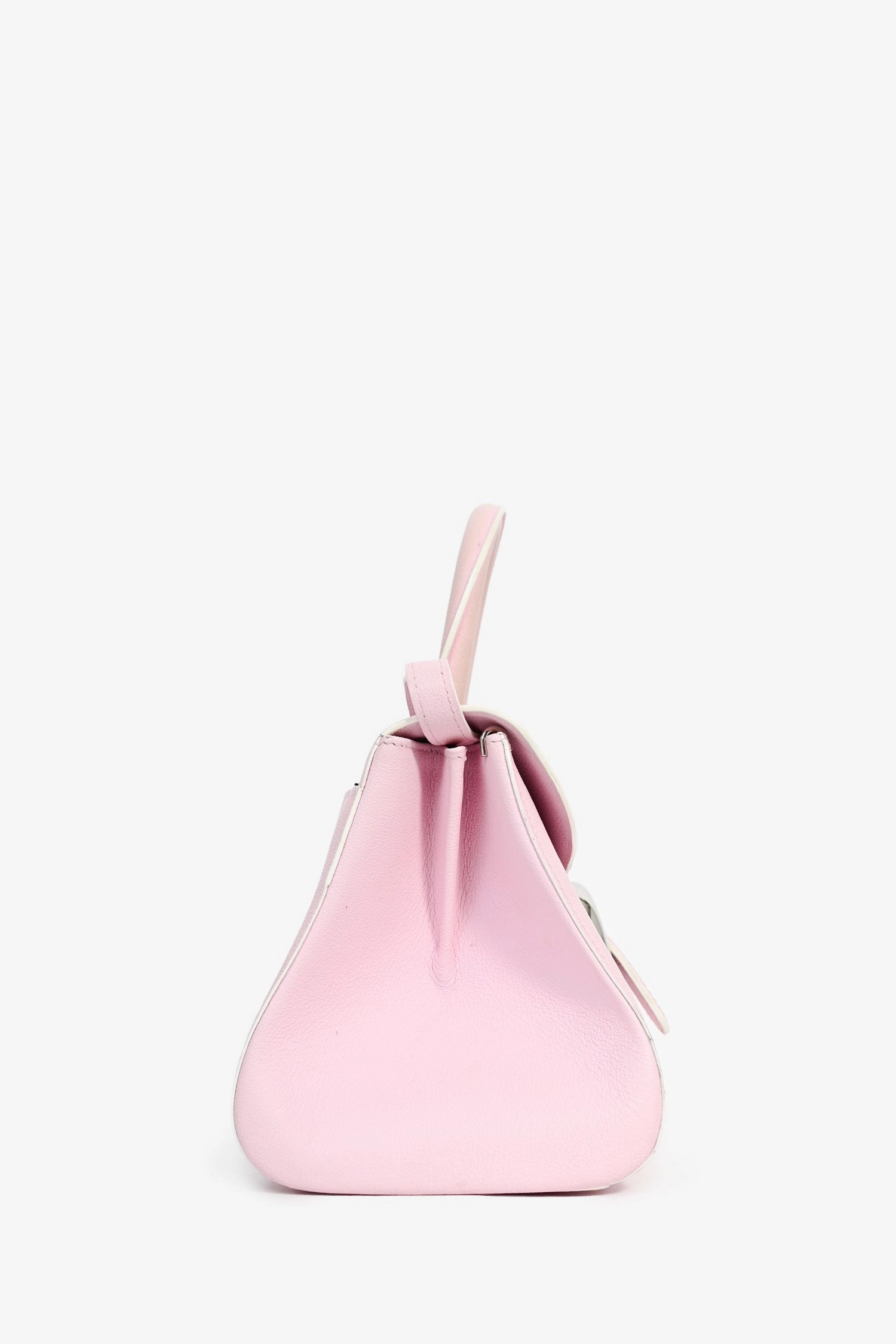 Delvaux Pink Leather Brillant Top Handle MM with Strap (As Is)