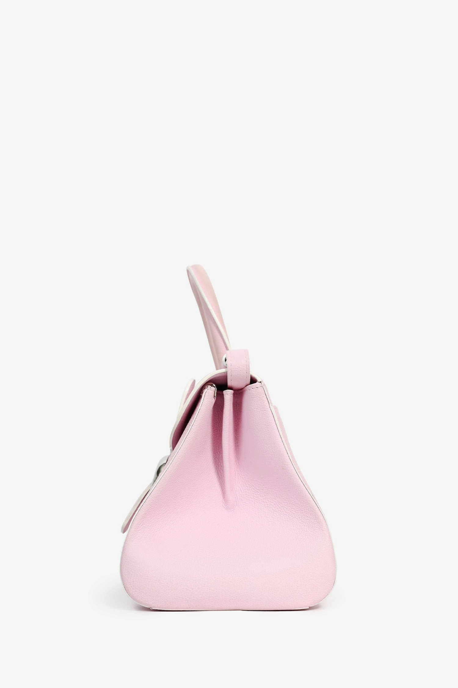 Delvaux Pink Leather Brillant Top Handle MM with Strap (As Is)