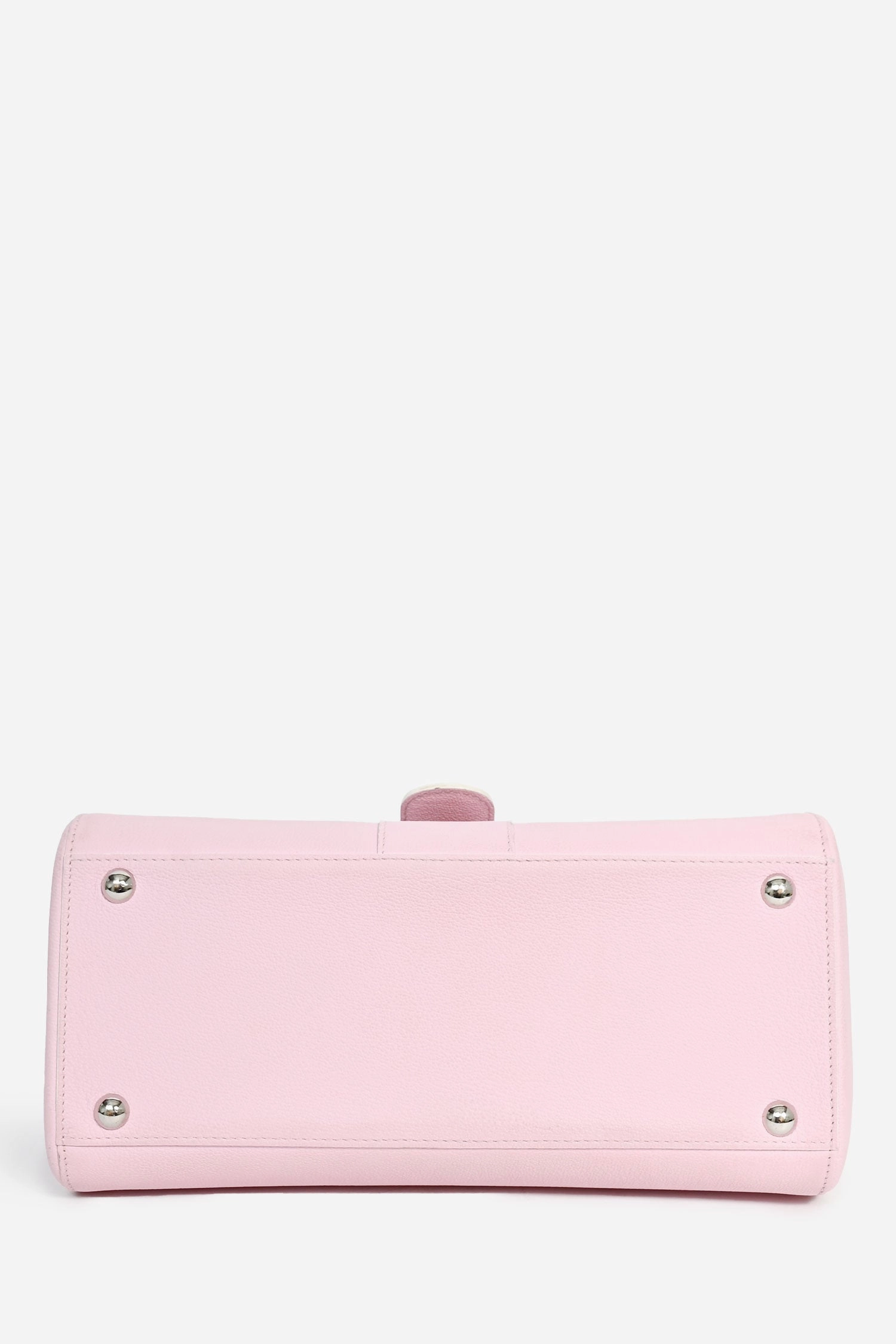 Delvaux Pink Leather Brillant Top Handle MM with Strap (As Is)