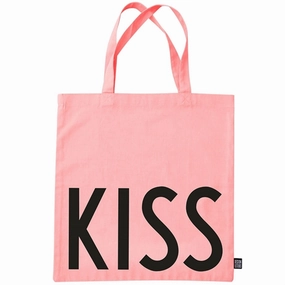 Design Letters Tote Bag Kiss Powder Pink