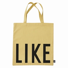 Design Letters Tote Bag Like Yellow