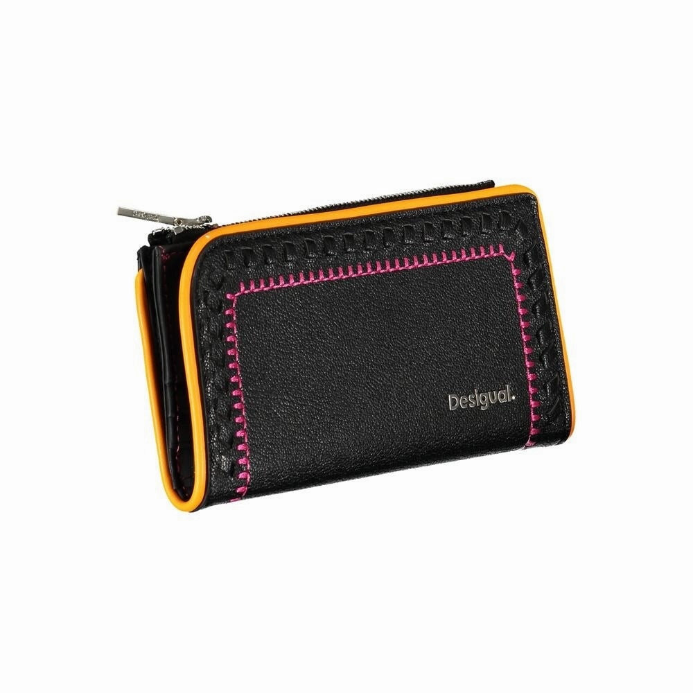 Desigual Elegant Black Two-Compartment Women's Wallet