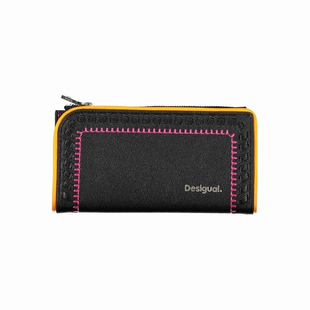 Desigual Elegant Black Two-Compartment Women's Wallet