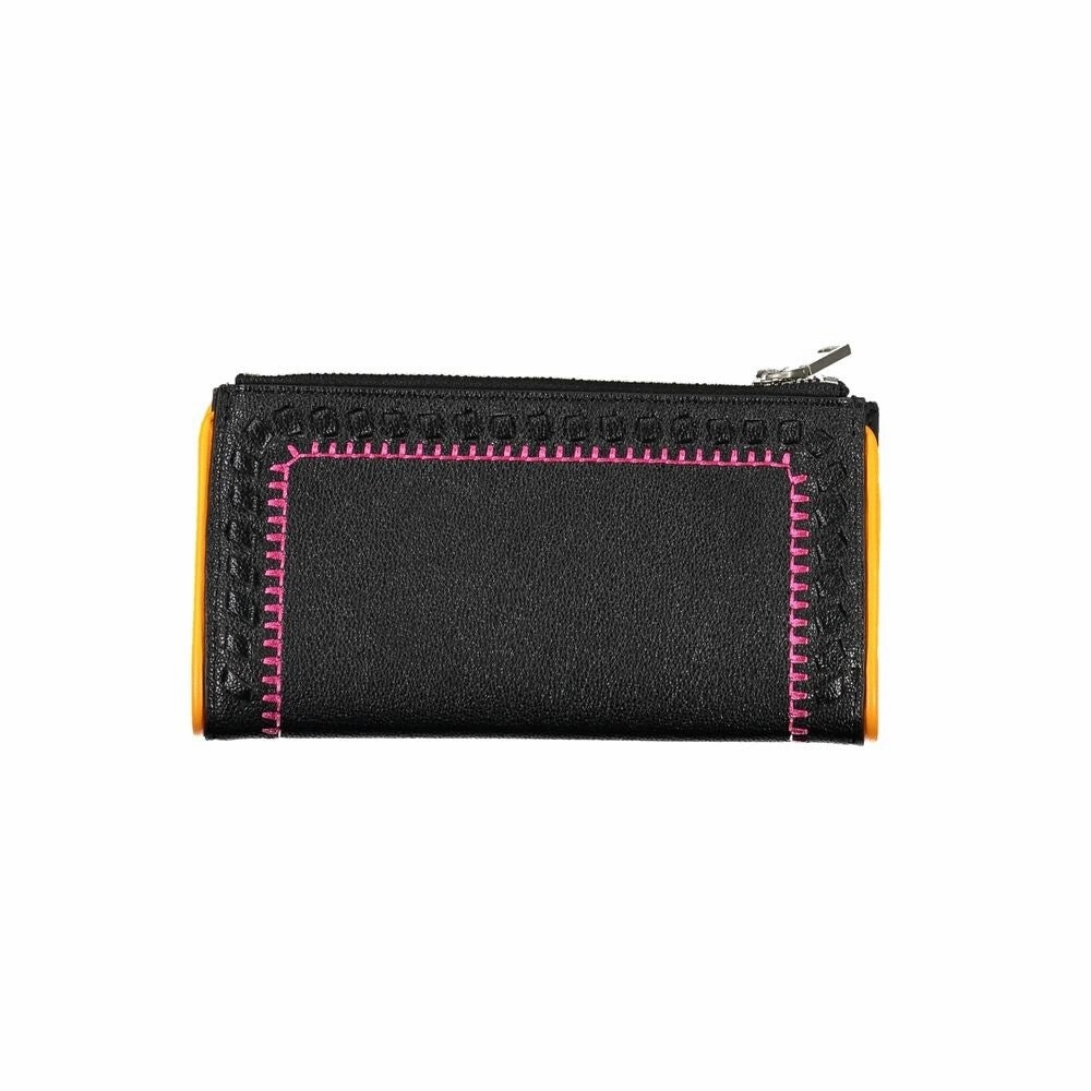 Desigual Elegant Black Two-Compartment Women's Wallet