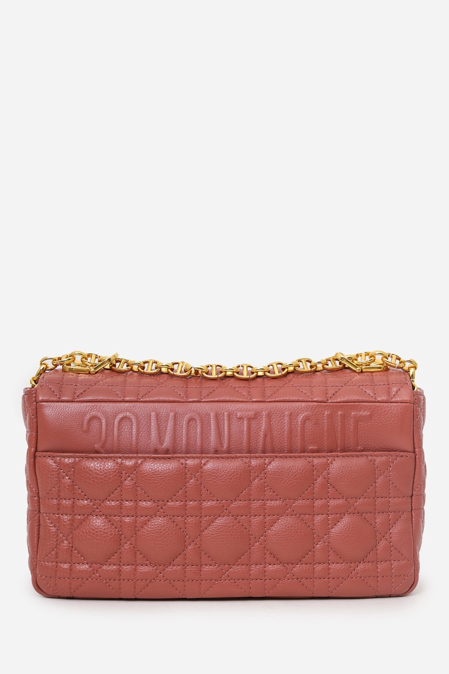 Dior 2022 Rust Cannage Leather Medium Caro Shoulder Bag
