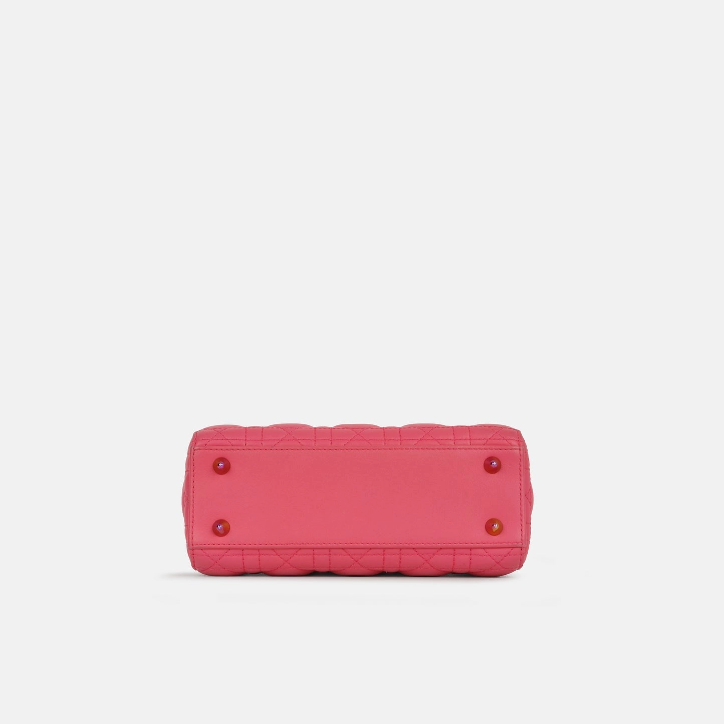 Dior Dior - Lady Dior - Small - Hot Pink Lambskin Cannage - PNKHW - Pre-Loved
