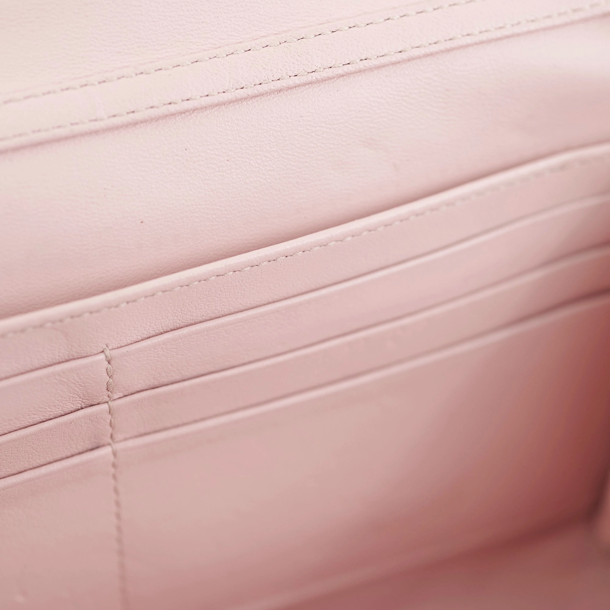 Dior Wallet On Chain Light Pink Patent