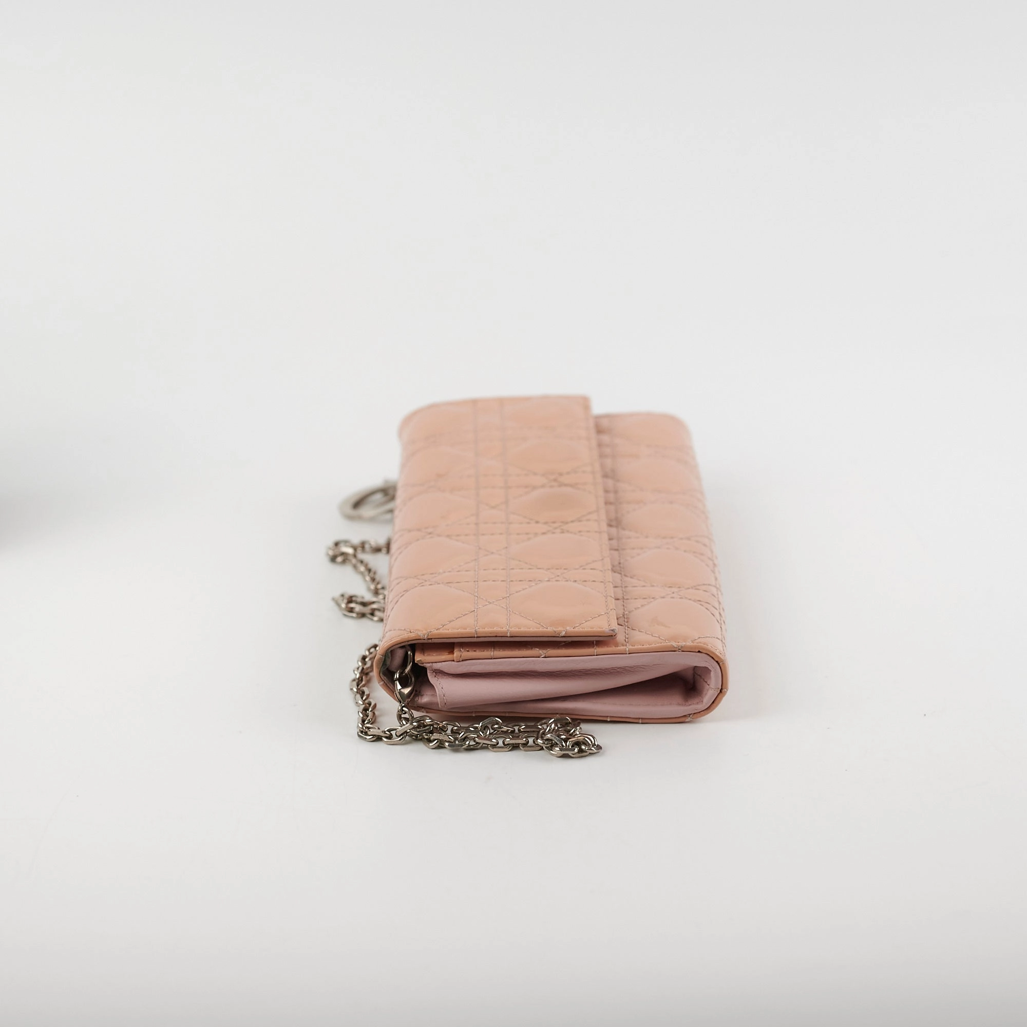 Dior Wallet On Chain Light Pink Patent