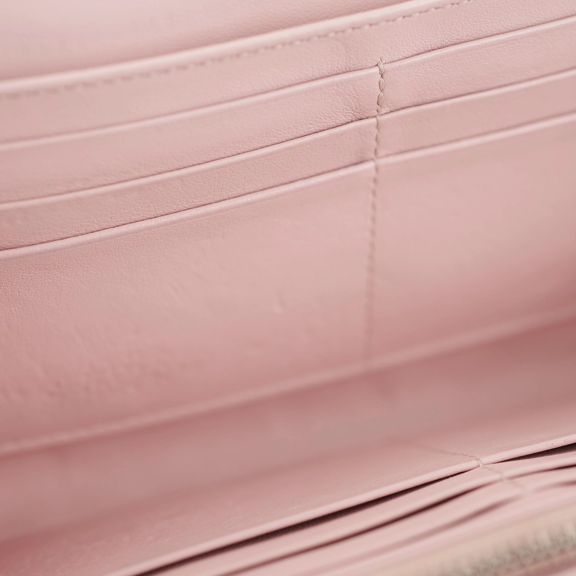 Dior Wallet On Chain Light Pink Patent